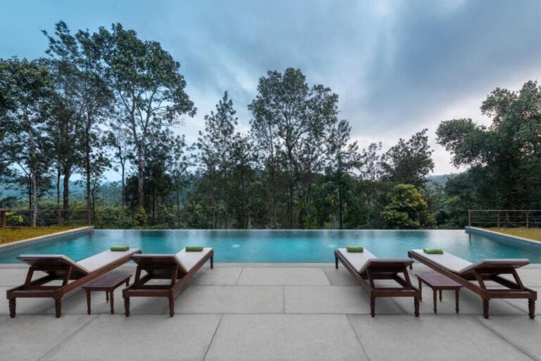 Infinity pool at Pepper Trail Resort Wayanad