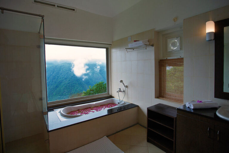 Jacuzzi in Lilikoi cottage at After the rains resort wayanad