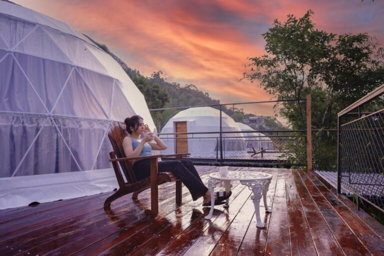 Luxury glamp at Mount Xanadau resort