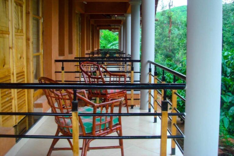 balcony of duplex room in Pranavam Resort
