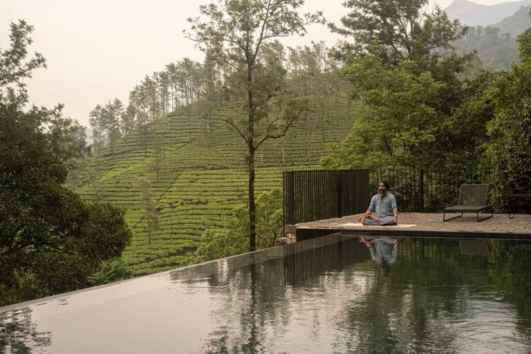 infinity pool at Flora Vythiri resort