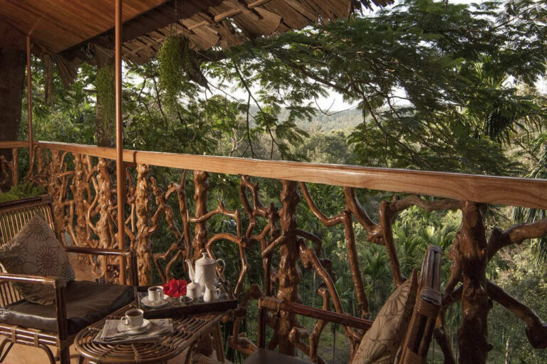 Balcony of Tree House in tranquil Wayanad